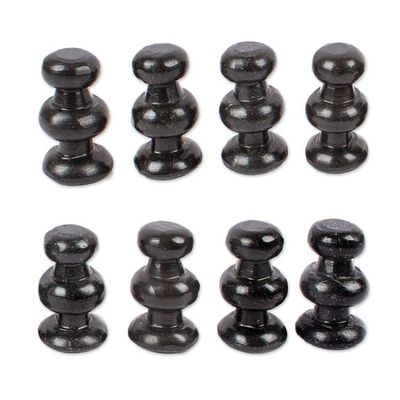 Alternate image for Brown and Black Marble Chess Set Crafted in Mexico Earthen Challenge