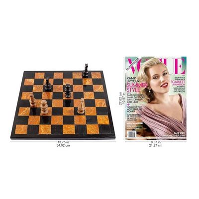 Alternate image for Brown and Black Marble Chess Set Crafted in Mexico Earthen Challenge