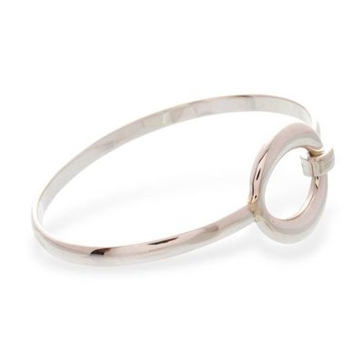 Alternate image for Modern Sterling Silver Circle Bracelet from Taxco Everlasting Embrace