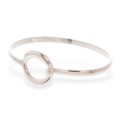 Alternate image for Modern Sterling Silver Circle Bracelet from Taxco Everlasting Embrace