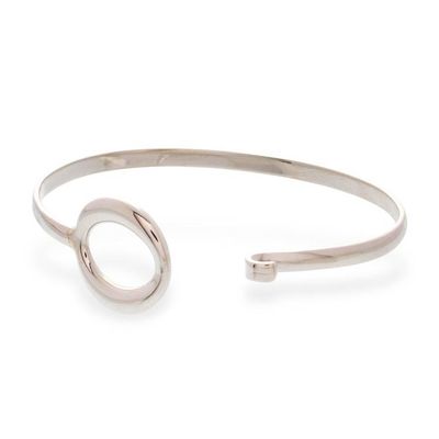 Alternate image for Modern Sterling Silver Circle Bracelet from Taxco Everlasting Embrace