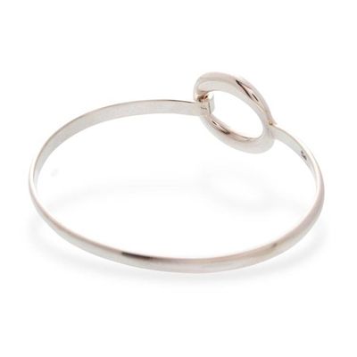 Alternate image for Modern Sterling Silver Circle Bracelet from Taxco Everlasting Embrace