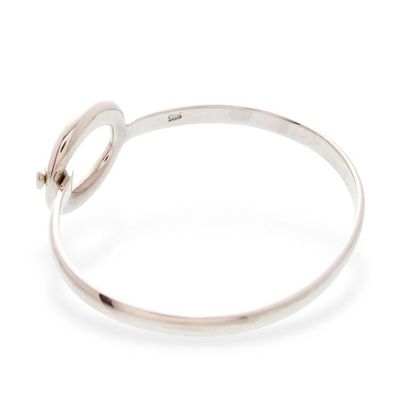 Alternate image for Modern Sterling Silver Circle Bracelet from Taxco Everlasting Embrace
