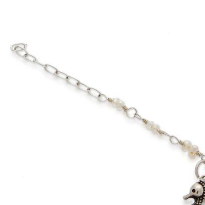 Alternate image for Sea-Inspired Cultured Pearl Taxco Silver Charm Bracelet Oceanic Symphony