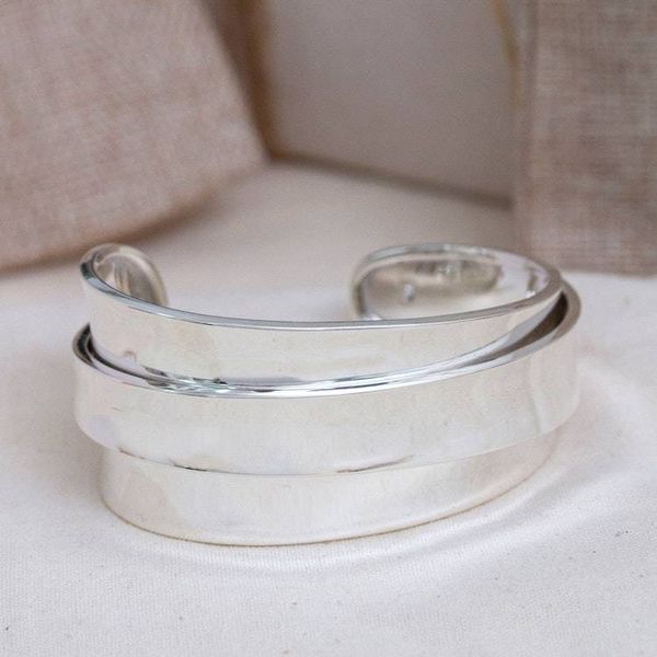 Alternate image for Modern Sterling Silver Cuff Bracelet Liquid Asset