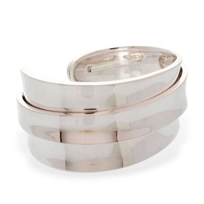 Alternate image for Modern Sterling Silver Cuff Bracelet Liquid Asset