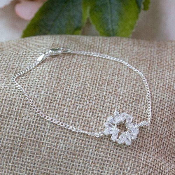 Alternate image for Sterling Silver Pendant Bracelet from Mexico Splendorous Sparkle