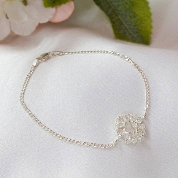 Alternate image for Sterling Silver Pendant Bracelet from Mexico Splendorous Sparkle