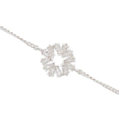 Alternate image for Sterling Silver Pendant Bracelet from Mexico Splendorous Sparkle