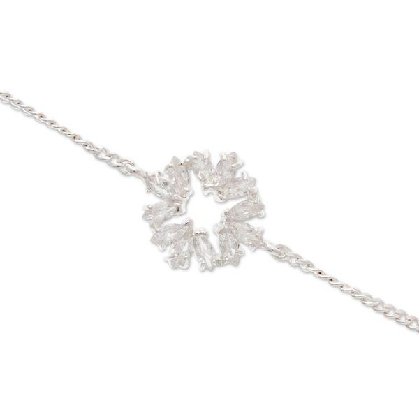 Alternate image for Sterling Silver Pendant Bracelet from Mexico Splendorous Sparkle