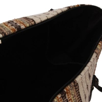 Alternate image for Handwoven Zapotec Wool Tote Handbag from Mexico Earthy Zapotec