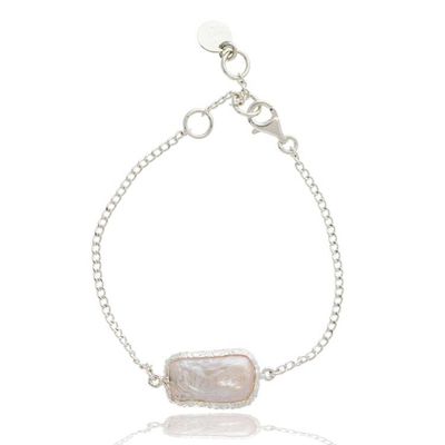Alternate image for Taxco Silver Pendant Bracelet with Baroque Cultured Pearl Luminous and Sweet
