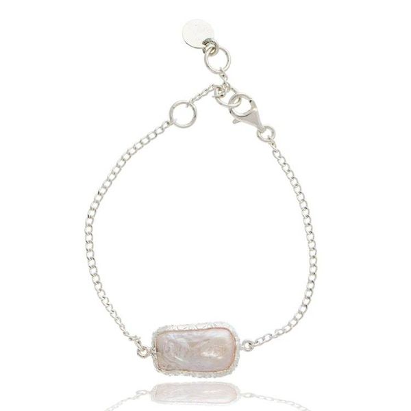 Alternate image for Taxco Silver Pendant Bracelet with Baroque Cultured Pearl Luminous and Sweet