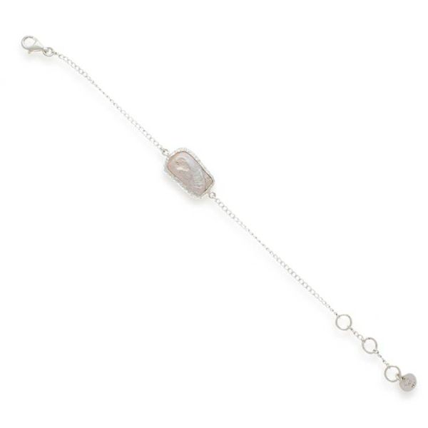 Alternate image for Taxco Silver Pendant Bracelet with Baroque Cultured Pearl Luminous and Sweet