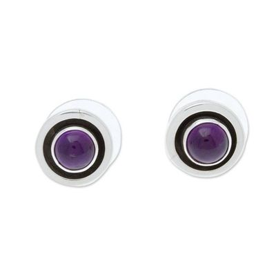 Alternate image for Artisan Crafted Amethyst Earrings Goddess Glow