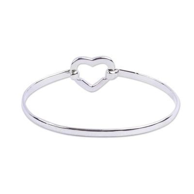 Alternate image for Modern Sterling Silver Heart Bracelet from Taxco Everlasting Heart
