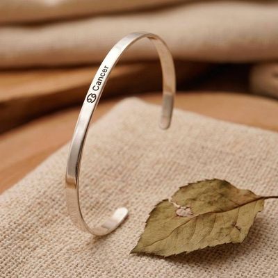 Primary image for High-Polished Cancer Zodiac Sign Sterling Silver Bracelet Cancer Prestige