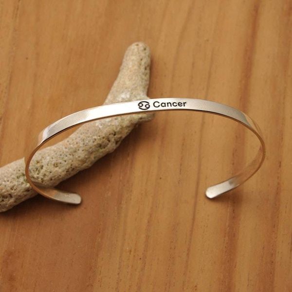 Alternate image for High-Polished Cancer Zodiac Sign Sterling Silver Bracelet Cancer Prestige