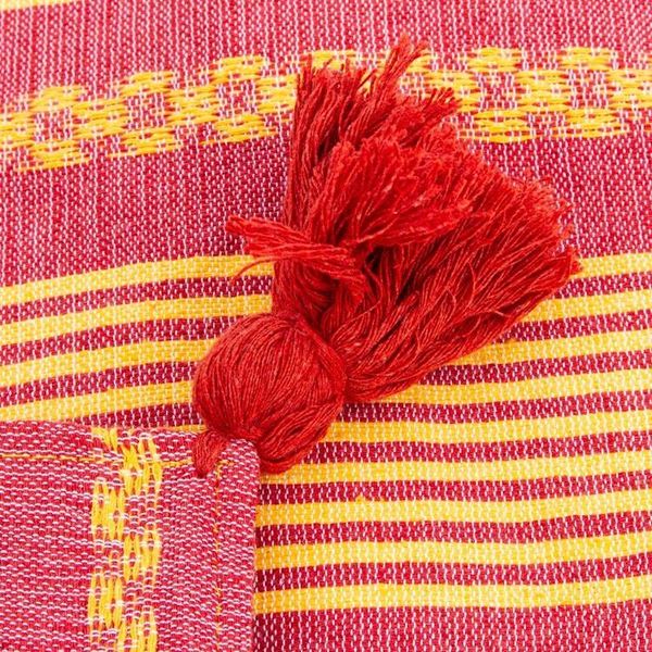 Alternate image for Hand Woven Red and Yellow Cushion Cover Sunny Strawberry