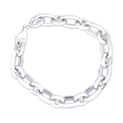 Alternate image for Taxco Silver Oversized Chain Link Bracelet from Mexico Silver Moonglow