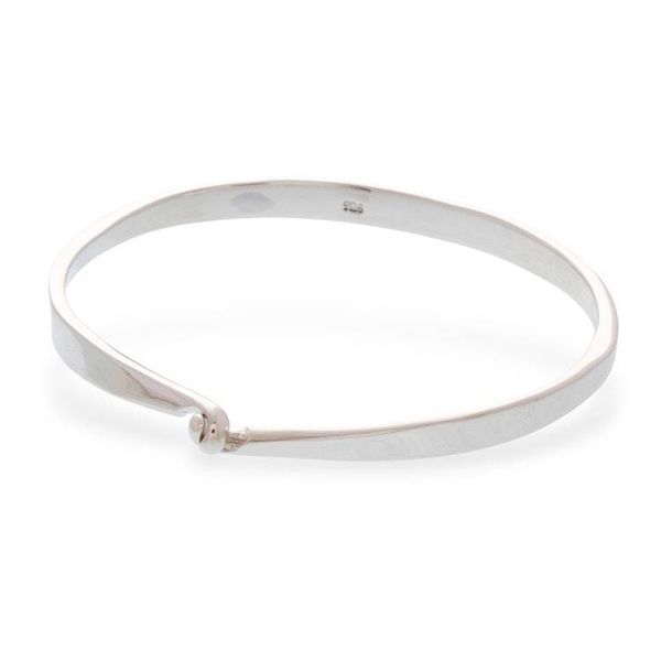 Alternate image for Minimalist Taxco Sterling Silver Bangle Bracelet from Mexico Minimalist Twist
