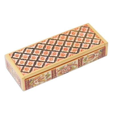 Alternate image for Hand-Painted Crocodile Wood Jewelry Box Bedugul Gardens