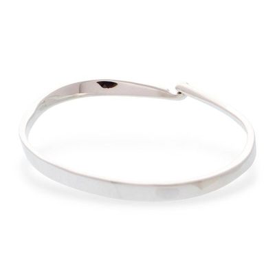 Alternate image for Minimalist Taxco Sterling Silver Bangle Bracelet from Mexico Minimalist Twist