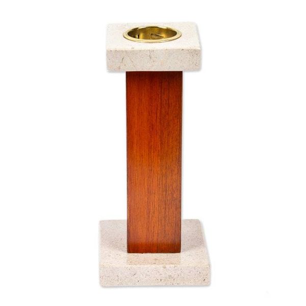Alternate image for Onyx Cedar Tealight Candleholder with Classic Column Design Classic Column