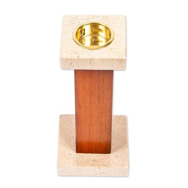 Alternate image for Onyx Cedar Tealight Candleholder with Classic Column Design Classic Column