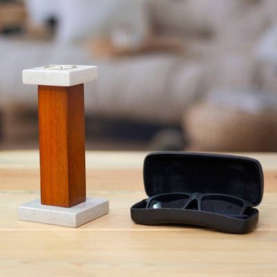 Alternate image for Onyx Cedar Tealight Candleholder with Classic Column Design Classic Column