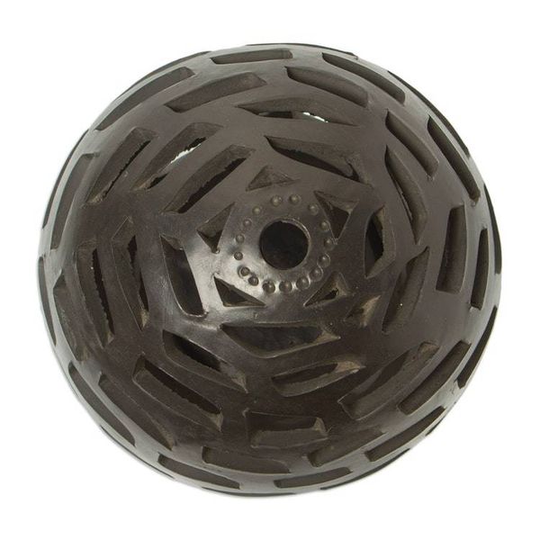Alternate image for Handmade Barro Negro Tealight Holder Light and Shadow