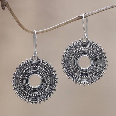 Alternate image for Sterling silver dangle earrings Dazzling Moons
