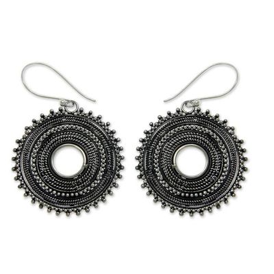 Alternate image for Sterling silver dangle earrings Dazzling Moons