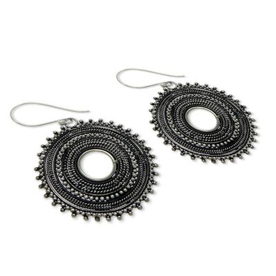 Alternate image for Sterling silver dangle earrings Dazzling Moons