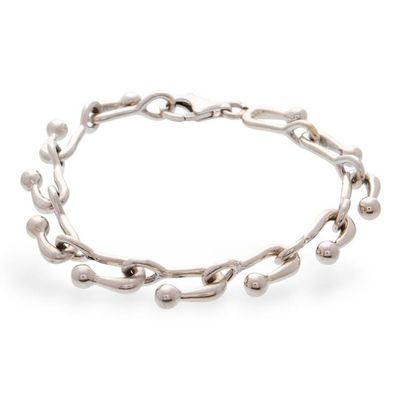 Alternate image for Taxco Silver Hook Chain Link Bracelet from Mexico Silver Harmony