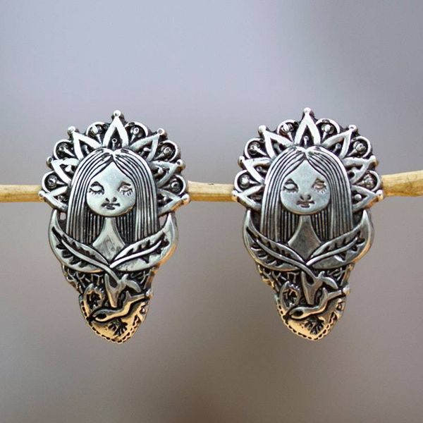 Alternate image for Sterling Silver Drop Earrings with Women Rights Theme Roots of Resilience