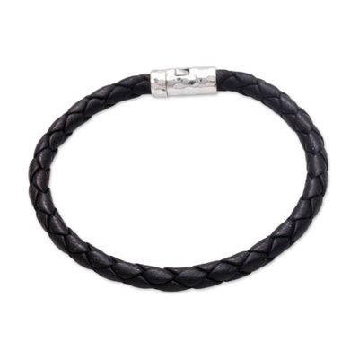 Alternate image for Unisex Leather Braided Bracelet from Bali Soul Braid