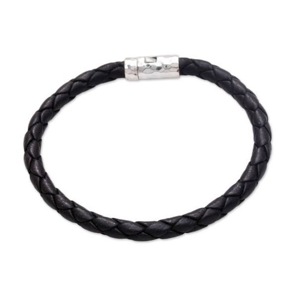 Alternate image for Unisex Leather Braided Bracelet from Bali Soul Braid