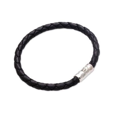 Alternate image for Unisex Leather Braided Bracelet from Bali Soul Braid