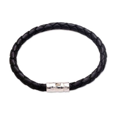 Alternate image for Unisex Leather Braided Bracelet from Bali Soul Braid
