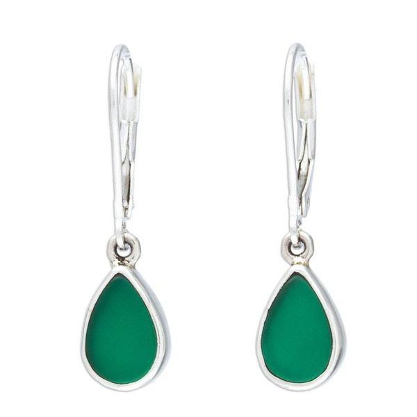 Alternate image for Artisan Crafted Green Onyx Earrings Allegria