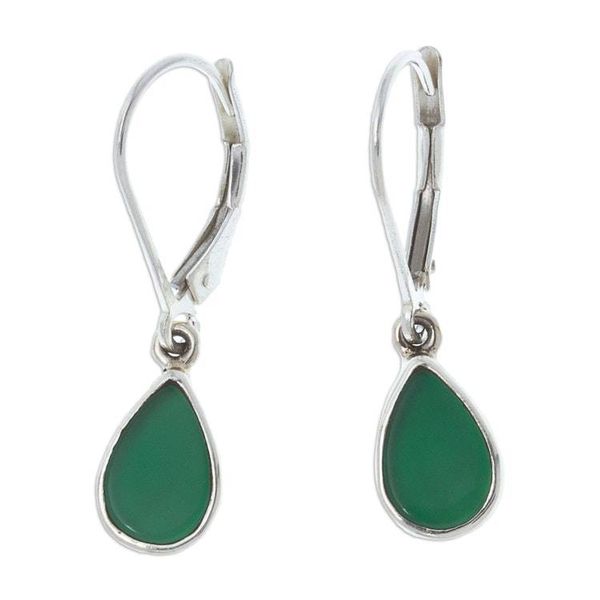 Alternate image for Artisan Crafted Green Onyx Earrings Allegria