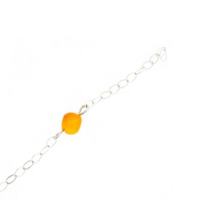 Alternate image for 925 Sterling Silver and Amber Link Bracelet with Elephants Amber and Elephants