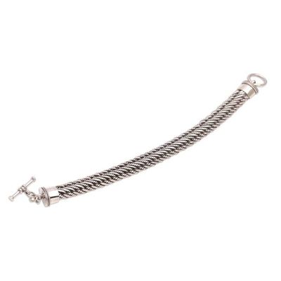 Alternate image for Mens Silver Bracelet Sterling 925 Handmade Balinese Centipede