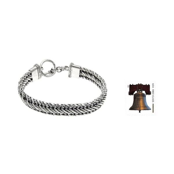 Alternate image for Mens Silver Bracelet Sterling 925 Handmade Balinese Centipede