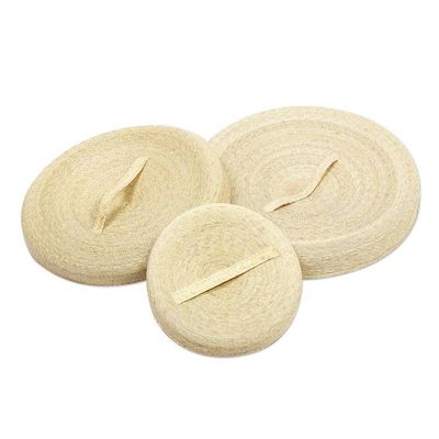 Alternate image for Lidded Baskets Made from Palm Frond Fiber Set of 3 Market Treasures