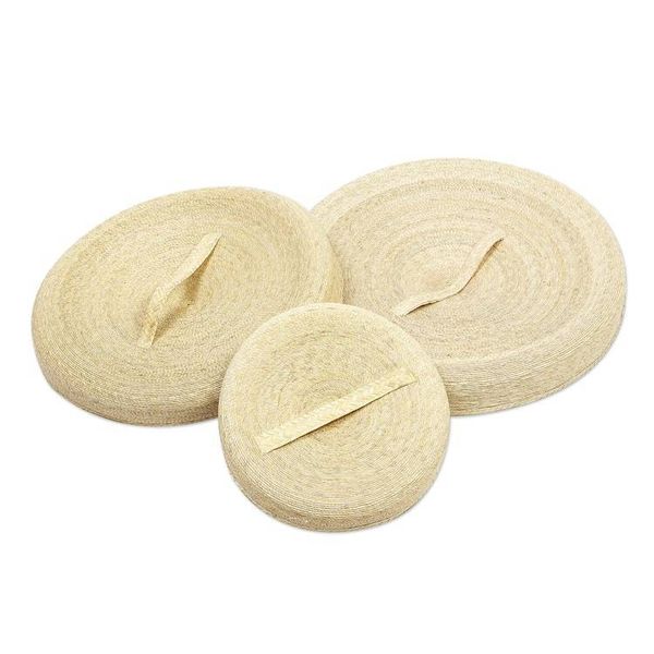 Alternate image for Lidded Baskets Made from Palm Frond Fiber Set of 3 Market Treasures
