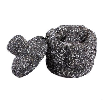 Alternate image for Hand Carved Basalt Trinket Box with Lid Ancient Ways