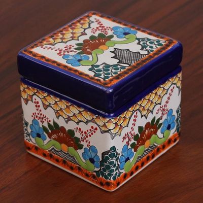 Alternate image for Talavera-Style Ceramic Decorative Box from Mexico Sweet Talavera