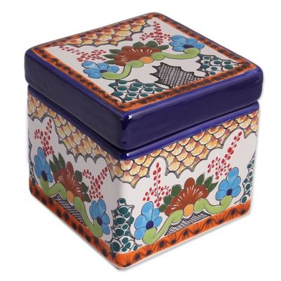 Alternate image for Talavera-Style Ceramic Decorative Box from Mexico Sweet Talavera